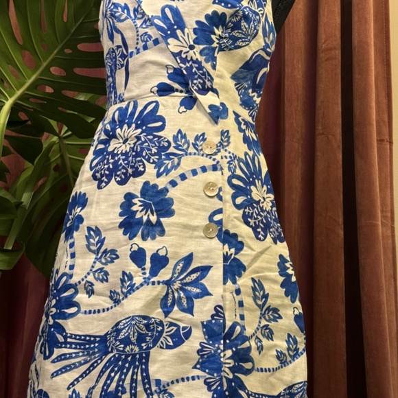 Farm Rio Off-White Floral Birds Euroflax™ Mini Dress - Picture 5 of 9